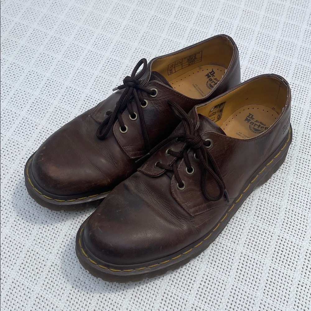 Dr. Martens Men's Brown Leather Shoes
